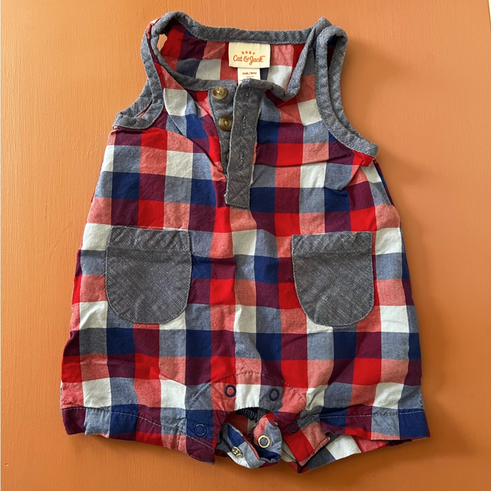July 4th cotton newborn onesie